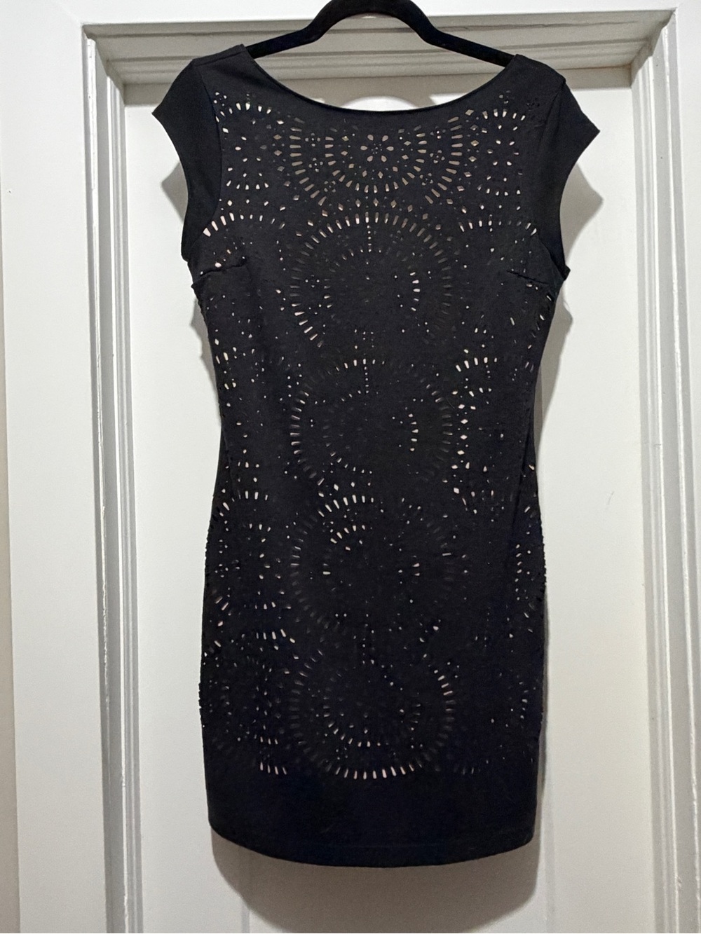 Smart Set Black Laser-Cut Mini Dress